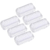 Larcele 6pcs Nail Brush Double Sided Plastic Hand Scrubbing Cleaning Brush for Cleaning Hand Toes Nail Home Garden Salon use MJS-04 (Transparent)