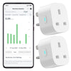 EIGHTREE Smart Plug That Work With Alexa & Google Home, Smart Home Smart Socket with Energy Monitoring, Remote Control, Timer & Schedule Function,
