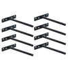 Sayayo Floating Shelf Bracket, Invisible Hidden Heavy Duty Shelf Support for Concealed Wood Shelves Wall Mounted, Metal Matte Black Finish, 8 pcs,