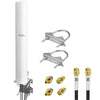 Maswell 4G 5G Antenna Outdoor, 2X2 MIMO External Aerial Cross-polarized Cellular 700-6000MHz for Vodafone Three EE O2 4G LTE 5G Router Modem, 2x