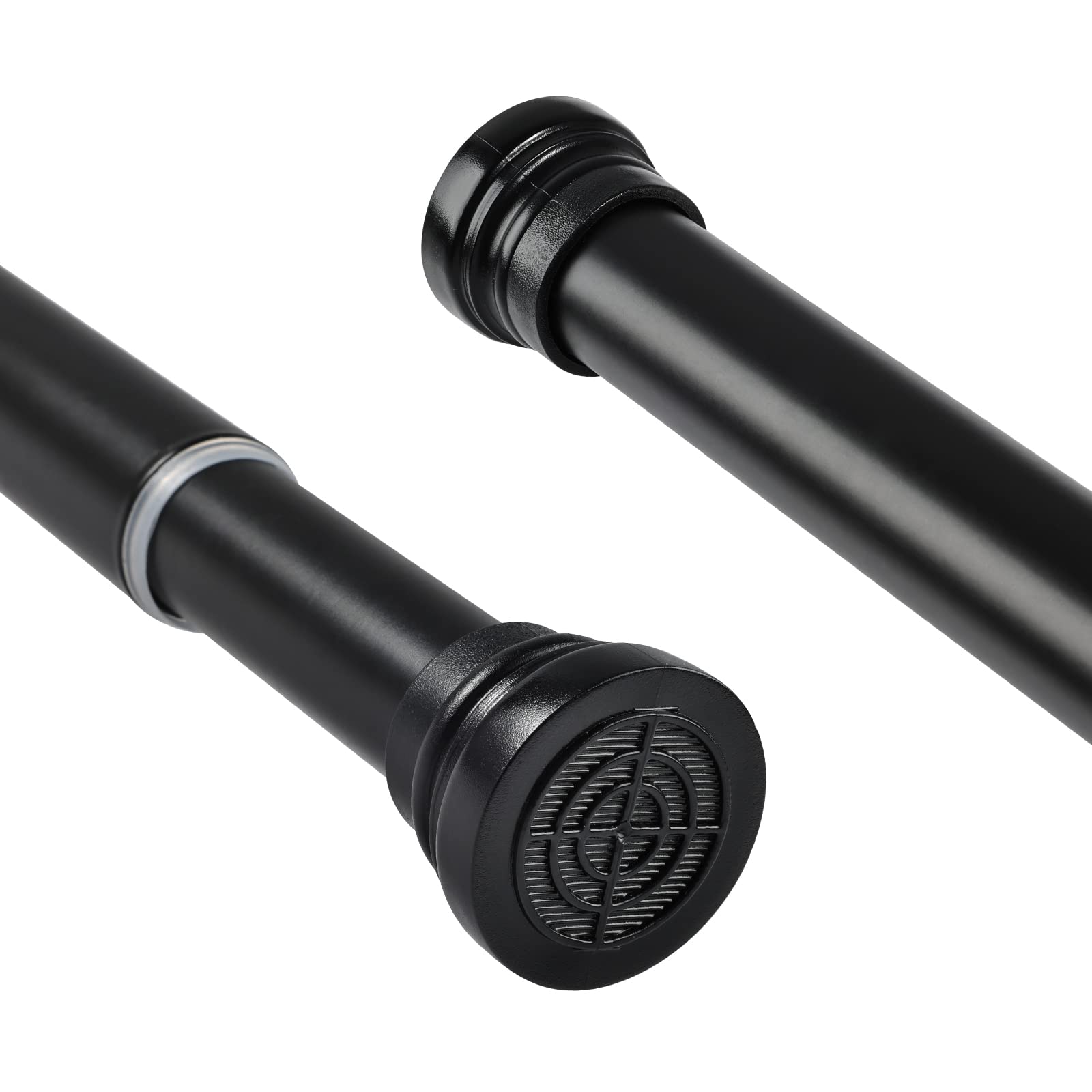 Extendable Shower Curtain Rods Spring Tension Poles Adjustable No Drill Curtain Rails for Shower Curtain, Windows, Door Curtain, Bathroom and Wardrobe