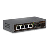 6 Port 2.5G Unmanaged Ethernet Switch, 4 x 2.5G Base-T Ports, 2 x 10G SFP, For 100/1000/2500Mbps, VLAN, Fanless 2.5G Network Switch Desktop/Wall Mount