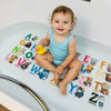 ShineCozy Cartoon Kids Bath Mat - Non Slip Bathtub Mat 35x16 Inch XL Large Size Tub Mats Anti Slip Shower Mats for Bathroom Floor (Animals), (FHD-NEW)
