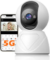GUOANVISION 3MP Pan/Tilt Indoor Camera House Security Camera, 5G WiFi CCTV Camera, Dog Puppy Pet Camera with Phone App, Baby Monitor, 3X Auto Zoom, AI