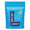 Low Carb Larder Erythritol Blend 1kg - Erythritol, Chicory Root Fibre & Stevia Plant Based White Granulated Sugar Alternative - Keto Friendly, 0g Net