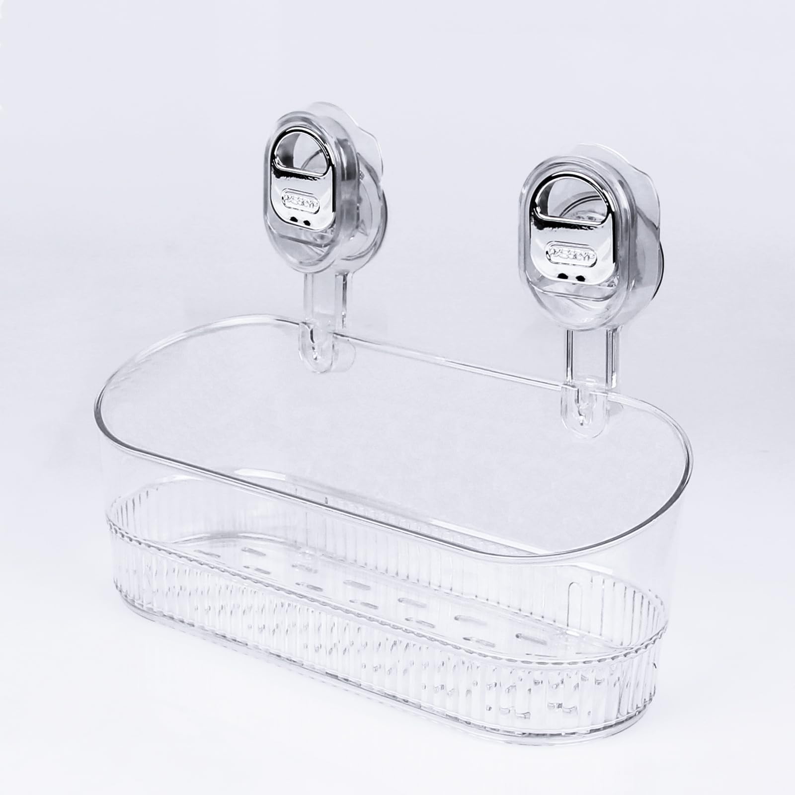 KAFENDA Suction Shower Caddy No-Drilling Bathroom Storage Waterproof Shower Shelf