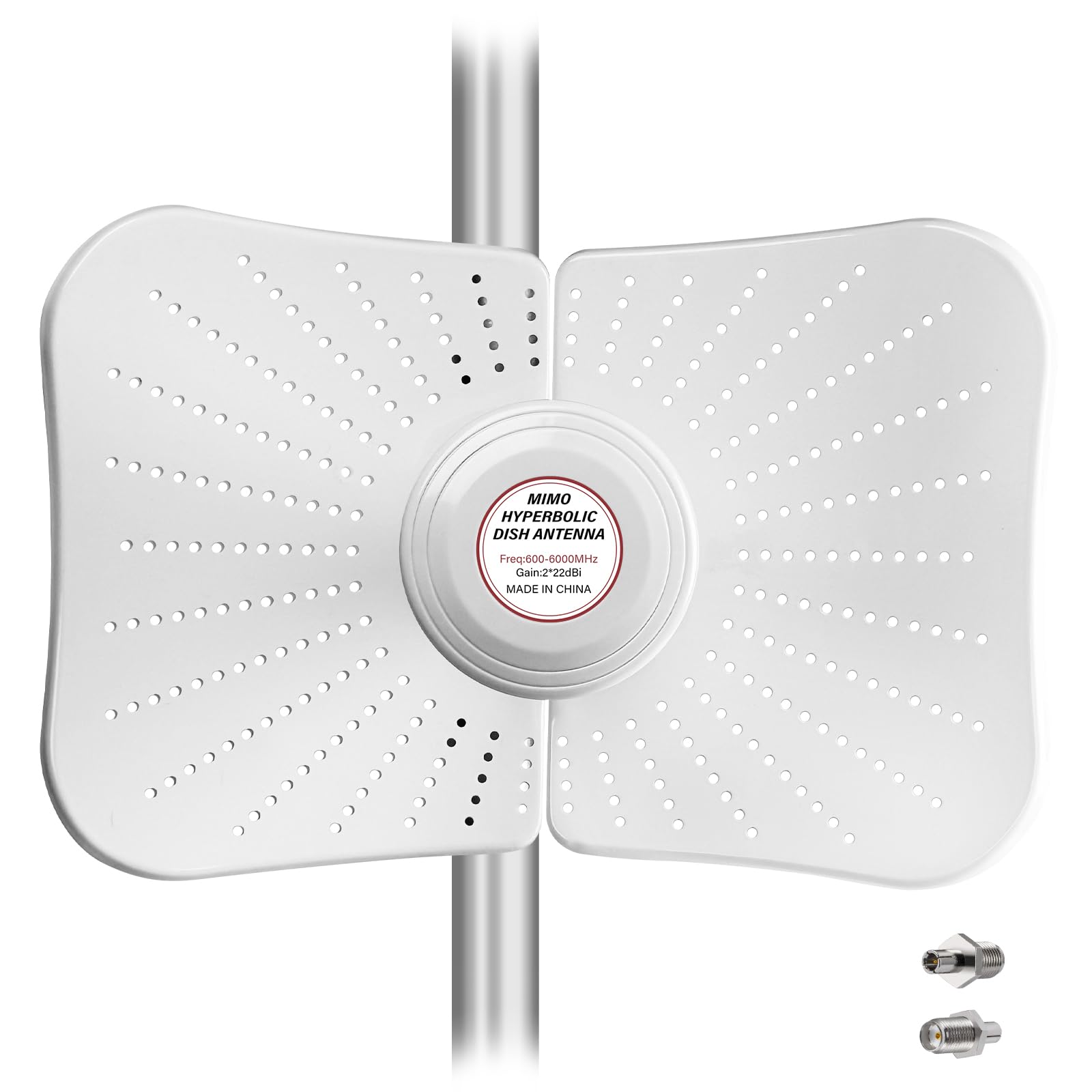 Greatzer 4G LTE 5G Antenna Outdoor Dual Band, 600-6000MHz Up to 22 DBI Gain Compatible Signal Directional MIMO Router External Antenna SMA / TS9, 2 x