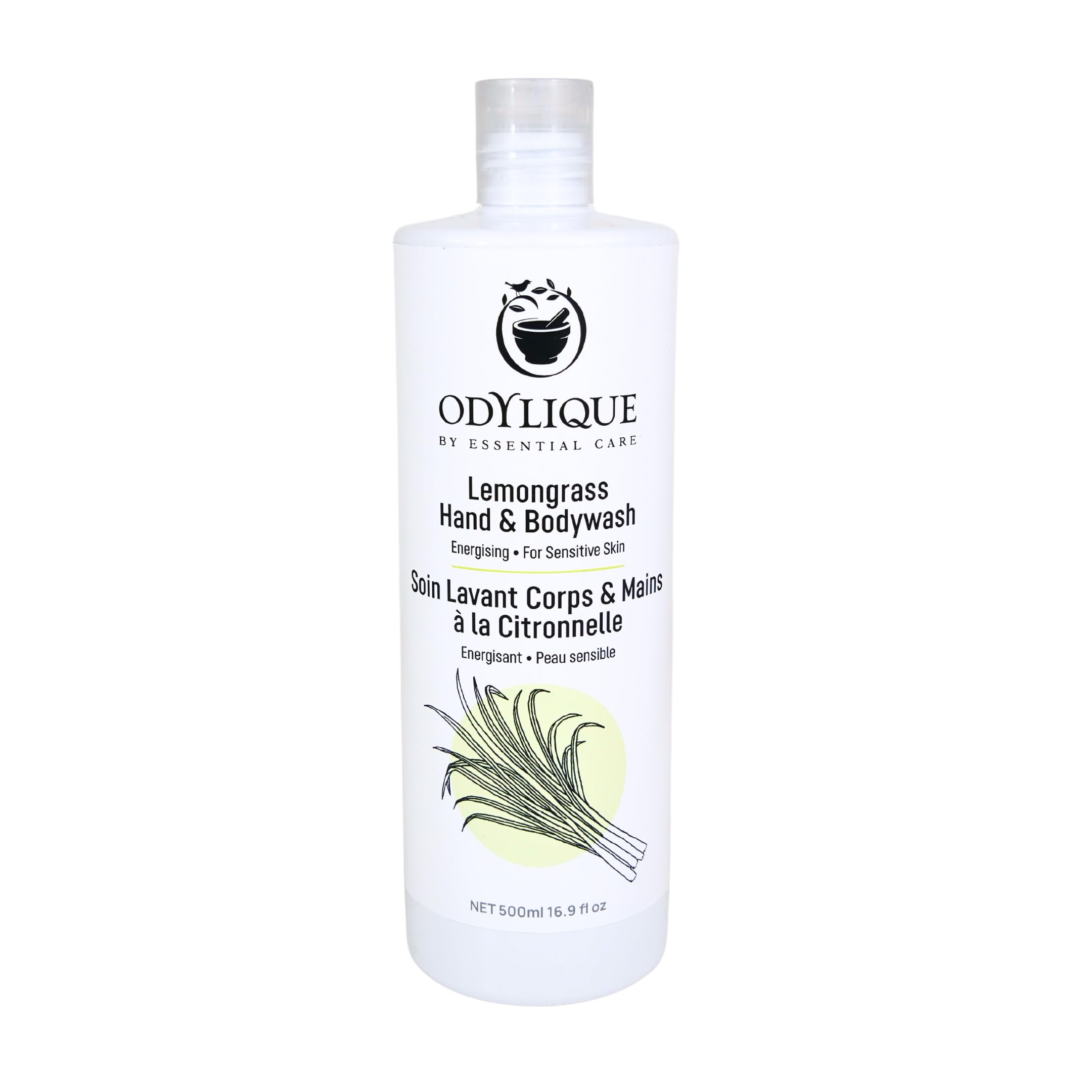 Odylique Lemongrass Hand & Body Wash 500ml | Vegan, Organic & 100% Natural | Sulphate Free