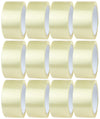 Crimson Starfish Clear Tape 12 Rolls of 48mm x 66m Rolls | Adhesive Clear Packaging Tape for Packing Parcels, Boxes, Cartons, Postage, Moving House |