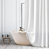 ggaimwf Farmhouse Boho White Shower Curtain Modern Linen Fabric Shower Curtains Tall Country Neutral Thick Bathroom Curtain Set with Tassels Bohemian