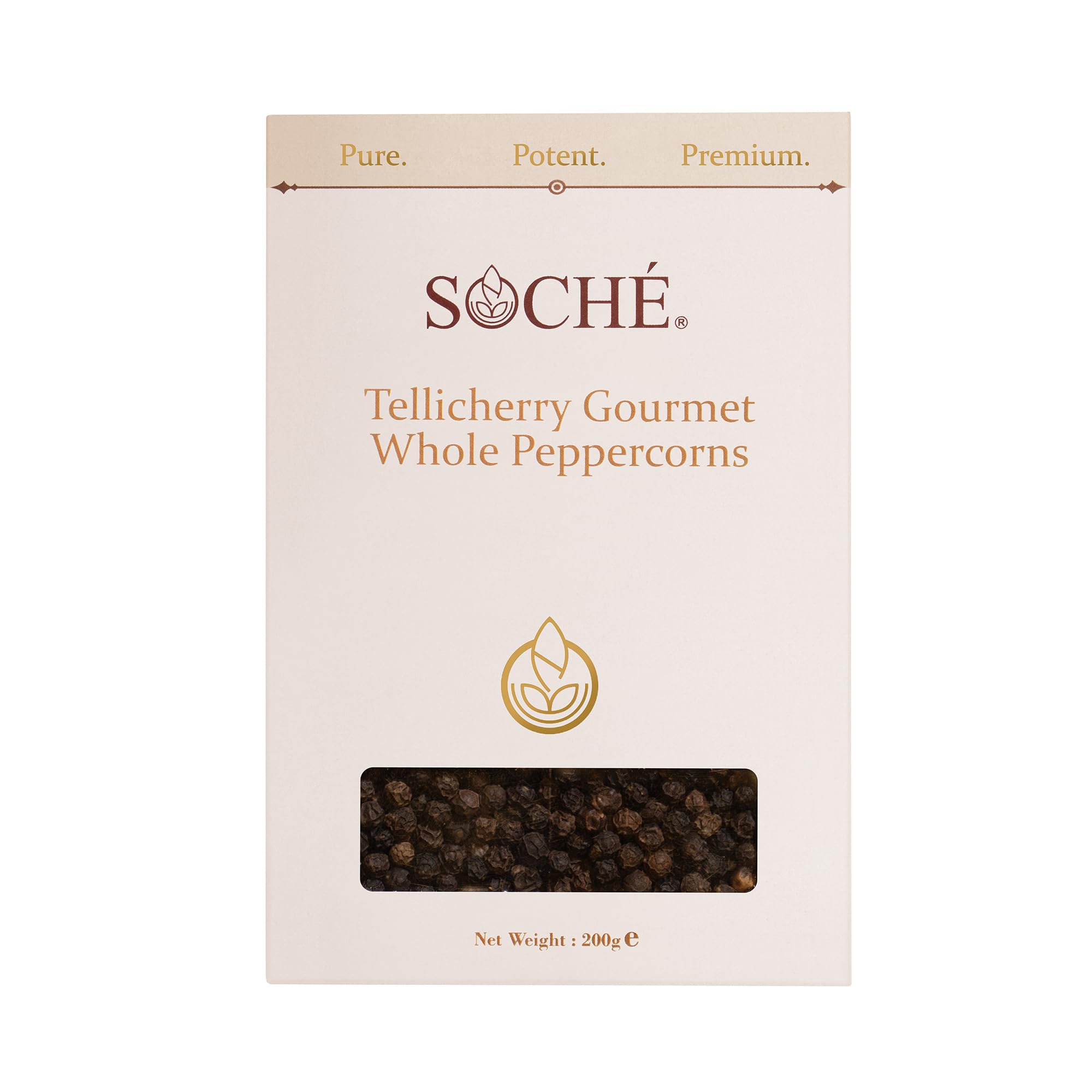 Soch? Tellicherry Black Peppercorns 200 g, Hand Selected Whole Pepper from the Malabar Coast | Pure, Aromatic and Ethically Sourced | Climate Friendly