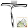 10 Inches Shower Squeegee with Strong Suction Hook & Non-Slip Handle, Stainless Steel Screen Wiper, All-Purpose Heavy-Duty Glass Door Cleaner for