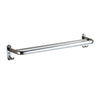 Eridanus Towel Rail, Wall-Mounted Towel Rack (60 cm Long), Stainless Steel Double Towel Holder, Towel Shelf for Bathroom with Hook