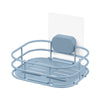 Compactor Grena Soap Holder, Wall-Mounted Self-Adhesive Hook, Powder Coated Metal, Blue, 14X12.5X10(H) cm