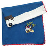 pirate knitted cot size blanket