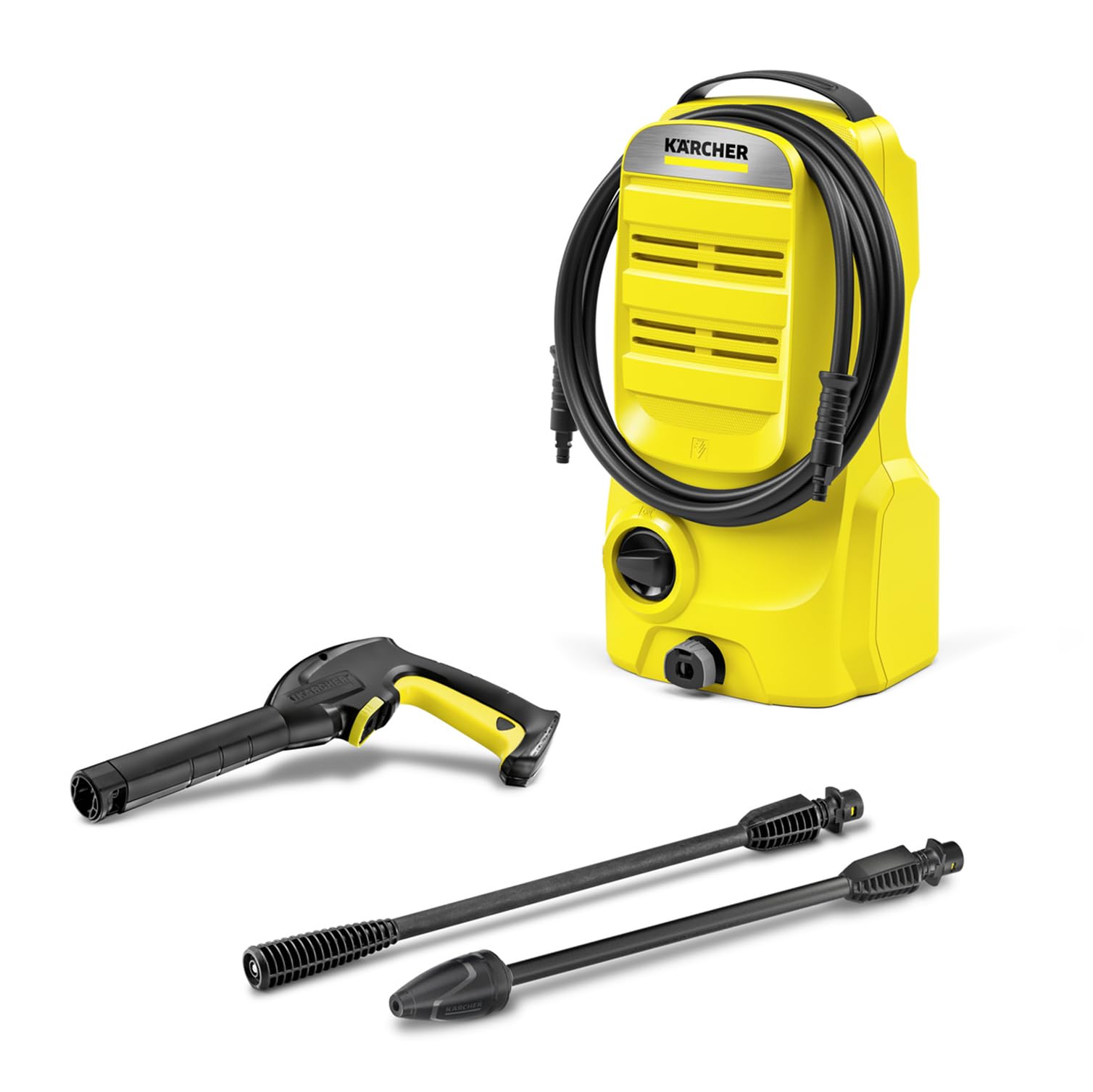 K?rcher K 2 Classic Pressure Washer, Pressure: max. 110 bar, Flow Rate: 360 l/h, Area Coverage: 20 m?/h, Water Filter, Weight: 3.4 kg, high-Pressure