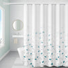 FSZhenZuan Shower Curtain 180 x 200 cm Drop Water Repellent Anti Mould Wet Room Shower Curtain with Hooks Washable Polyester Fabric Leaves Decorative