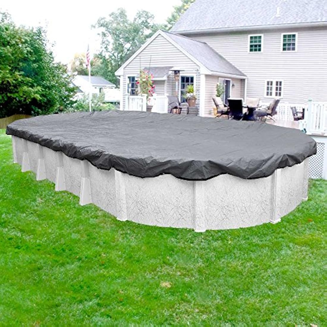 Robelle 301530-4 Ultra Winter Pool Cover for Oval Above Ground Swimming Pools, 15 x 30-ft. Oval Pool