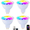 Smart MR16 GU5.3 LED Bulbs,APP Controls RGB MR16 GU5.3 Light Bulbs Compatible with Alexa and Google Home,450LM 12V GU5.3 Bi-Pin Base,MR16 Colour