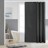Furlinic Shower Curtain Mould Proof Resistant Waterproof Washable Polyester Fabric Dark Grey Bath Curtains with Weight Tape 8 Hooks for Wetroom 47x72
