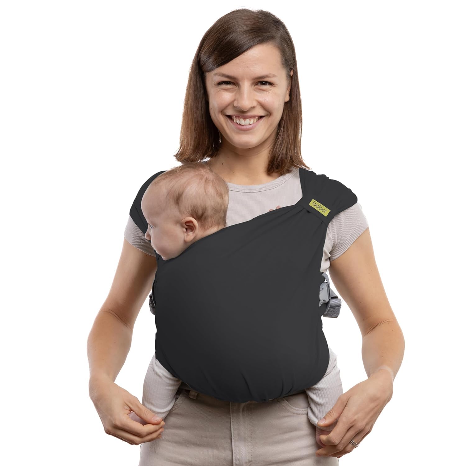 Boba Bliss Pre-Wrapped Baby Carrier with Buckle - Newborn to 7-35 lbs Light, Breathable & Easy to Adjust Hybrid Infant Sling & Toddler Carrier -