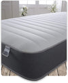 Starlight Beds Cooltouch Linear 8 Inch Hybrid Mattress. 3ft Single Mattress with Memory Foam Layer and Spring Unit. Grey/White, Soft Firmness. (3ft x