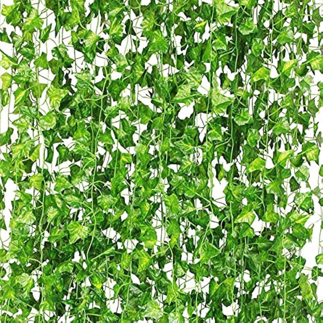 CQURE 36Pcs 252FT Artificial Ivy Garland Vines for Room Decor UV Resistant Green Leaves Fake Plants Hanging Vine Plant for Wedding Party Garden Wall Decoration