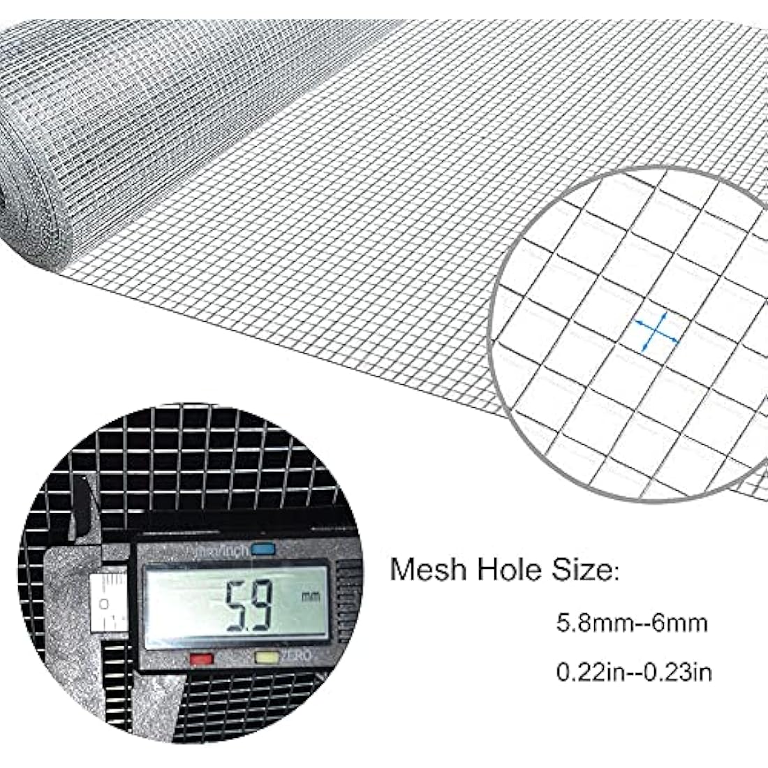 C&Xanadu 200mmX6m Rodent Mesh Sheet,Welded Steel Mesh Panels,Hot Dip Galvanised Wire Netting Fence Mesh-Stop & Prevent Rat & Mouse and Snake Through