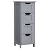 VASAGLE Bathroom Floor Storage Cabinet, Bathroom Storage Unit with 4 Drawers, Bathroom Cabinet Freestanding, 30 x 30 x 82 cm, for Living Room, Dining