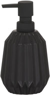 Sealskin Arte Soap Dispenser, Ceramic, Black, 9.1 x 16.5 x 9.1 cm