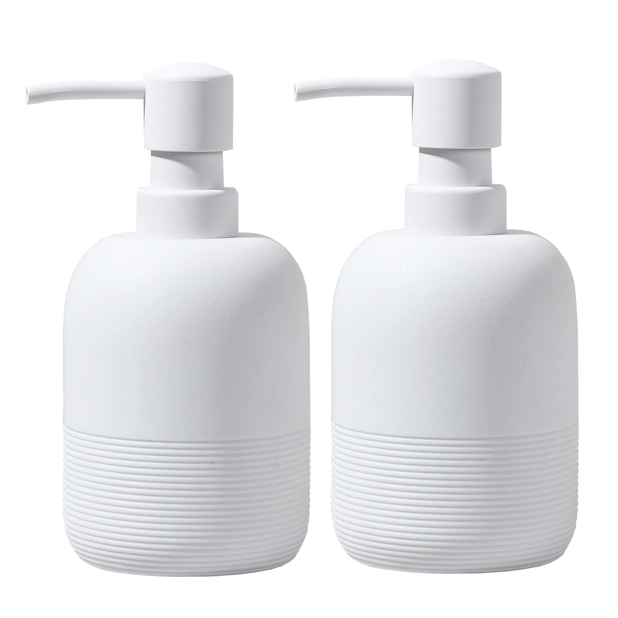 2pcs/Set White Soap Dispenser Set,Hand Soap Lotion Dispenser for Bathroom, for Elegant Bathroom D?cor?soap Dispenser for Kitchen Sink?