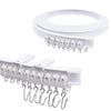 VirtuGro 3M/10FT Ceiling Curtain Track Flexible Bendable Curtain Rail Curved Curtain Tracks and Fittings with S Hooks for Bay Window, Room Divider,