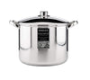 Stainless Steel Induction Stock Pot with Lid Large Deep Casserole Cooking Stockpot Mirror Polished Finish Soup Stew Home Brew Pot (28cm - 12.5 Litre)