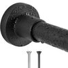 Tension Curtain Rods - Extendable upto 40-60 cm - No Drill & Rust Proof Shower Curtain Rods for Bathroom - Black Shower Rods