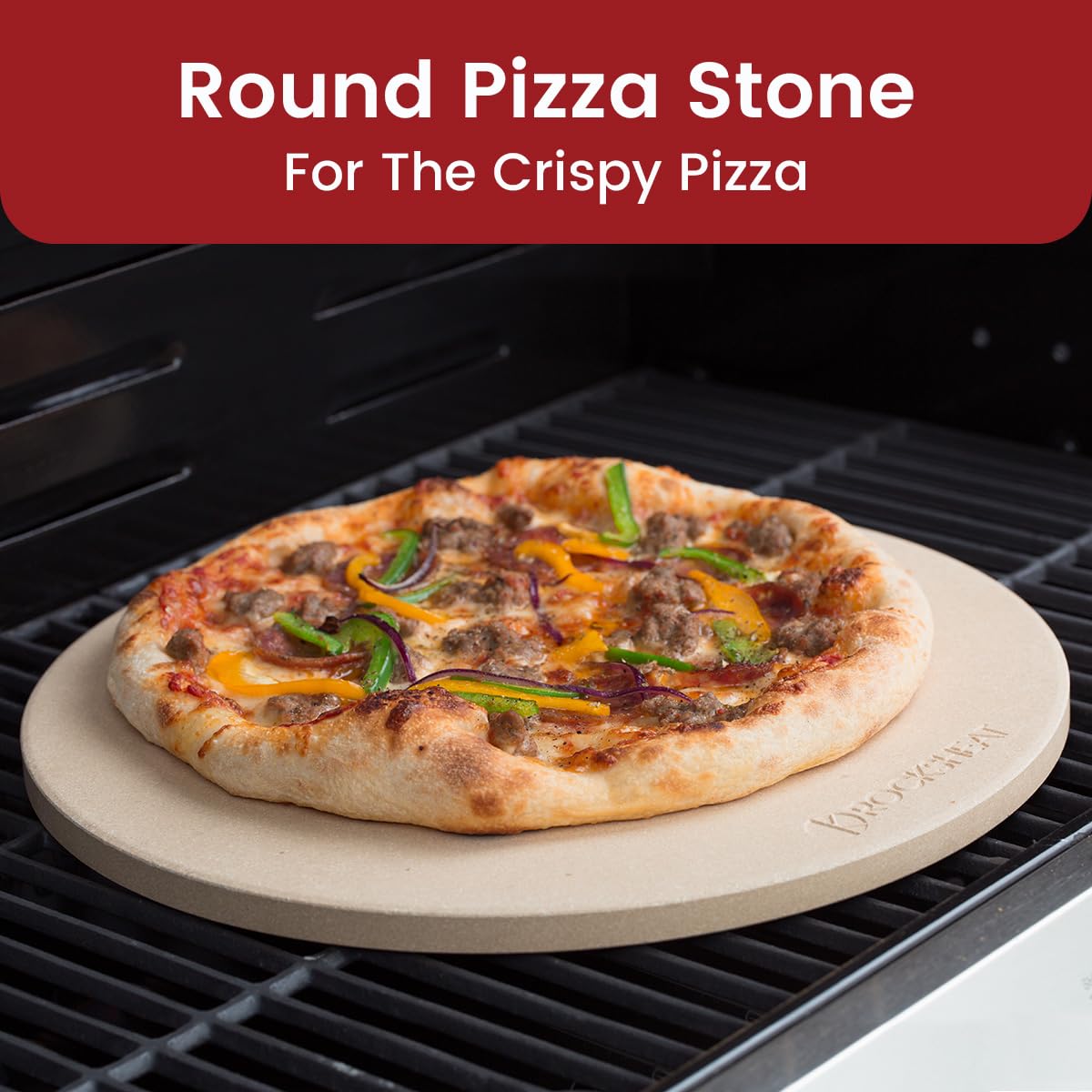 ROCKSHEAT 36 x 1.5 cm 14.2" Round Pizza Stone, Cordierite Pizza Stone for Oven Grill BBQ, Food Grade Baking Stone for Pizza and Bread, Outdoor Pizza