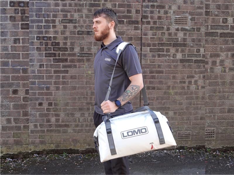 Lomo 30L White Holdall Duffel Waterproof Rolltop Dry Bag