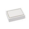 YEW DESIGN - Matte White Square Soap Dish for Bathrooms and Kitchens (Square White)