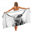 Ulticool Microfibre Towel - Highland Cow - 160 x 80 cm - Lightweight Travel Towel Quick Drying Bath Towel Beach Towel Sauna Towel Microfibre - Travel