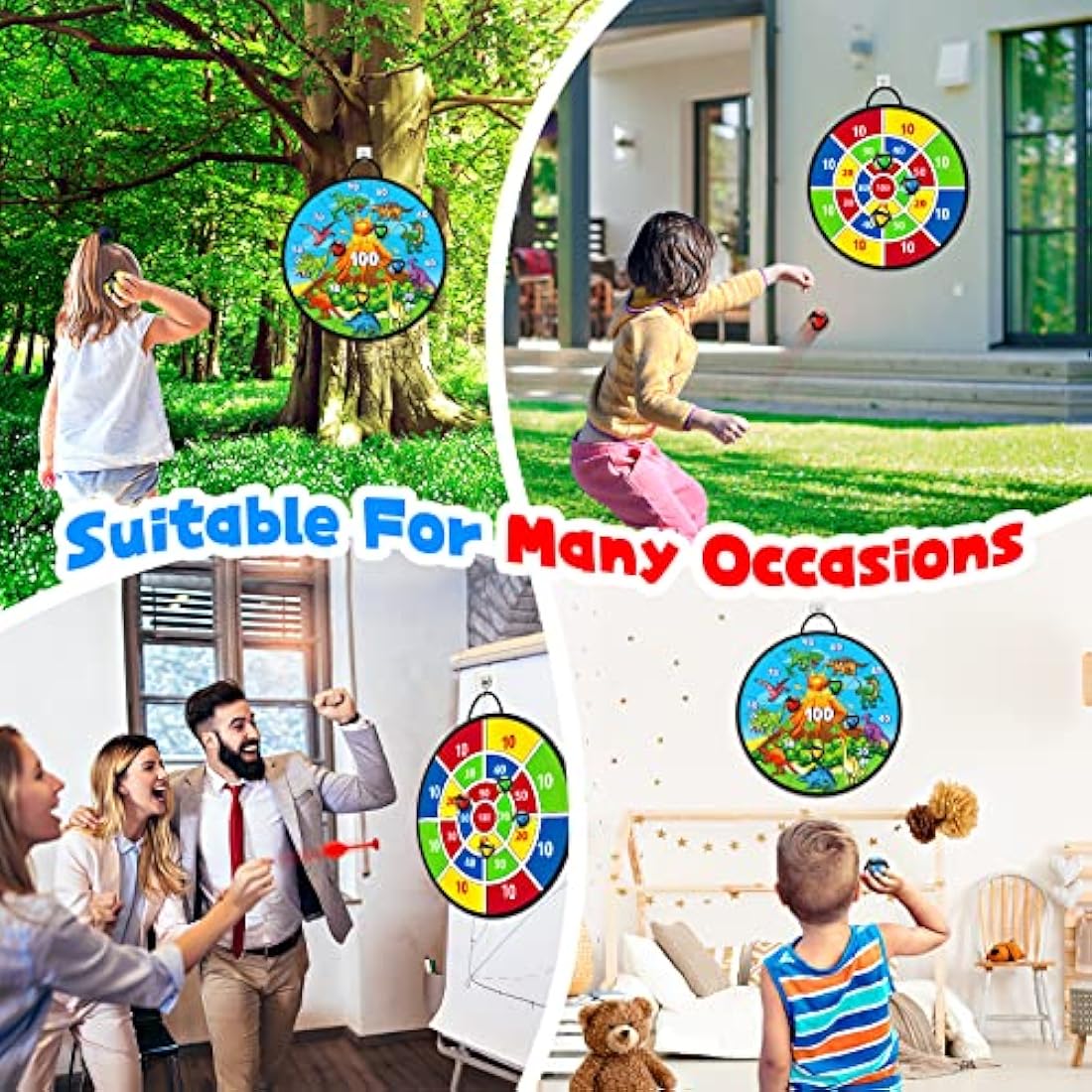 Garden Games for Kids, Kids Dart Board Set Toys for 3-12 Year Old Boys Girls Toys age 4-12 Outdoor Garden Toys Christmas Xmas Gifts for 3-9 Year Old Boys Girls Stocking Fillers Kids Party Games