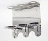 WALL MOUNT 500ML TRIPLE DISPENSER CHROME BOTTLE HOLDER