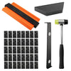 Laminate Flooring Installation Kit and Contour Gauge Profile Tool with Lock, with 40 Spacers, Double Headed Mallet, Tapping Block & Pull Bar, for