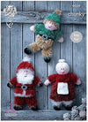 King Cole 9029 - Knitting Pattern, Santa Claus and Elf Christmas Toys (9029)