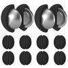VANZAVANZU 10 Pairs Shower Curtain Weights, Silicone Wrapped Magnets, Heavy Duty Magnets Prevent Curtain Liner from Blowing, Rust-Free, Black
