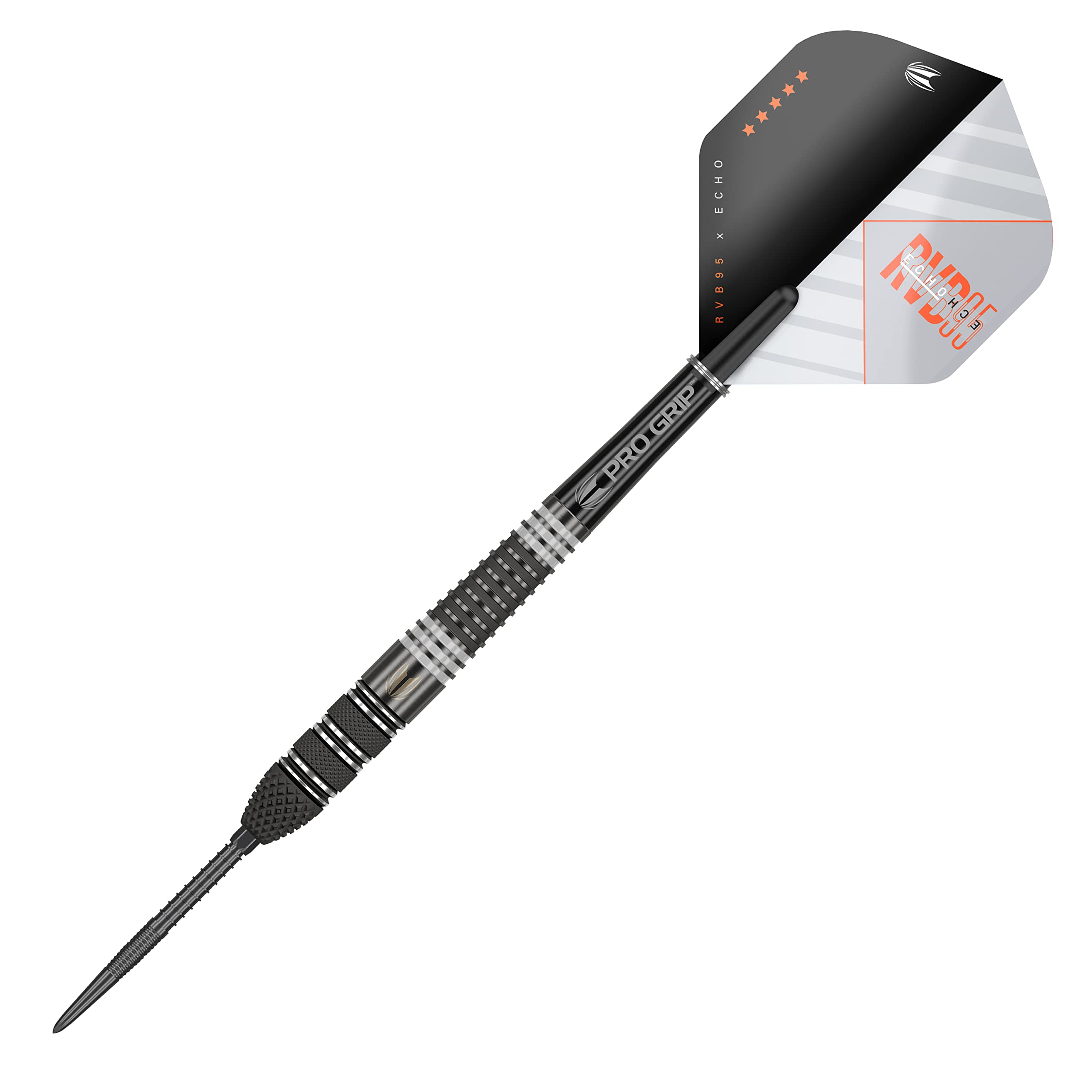 Target Darts Unisex Rvb 95 X Echo 95% Tungsten Swiss Point Set Steel Tip Darts, Black and Grey, 21G UK