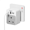 TESSAN USB C Plug Adaptor UK, Multi Plug Extension Socket with 4 USB Charger, 1 Way Wall Charger Sockets 3250W, Power Adapter for Home, Kitchen,