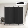 Kokorona 4 Panel Room Divider, 6FT Tall Rolling Privacy Screen with Lockable Wheels, Folding Wall Dividers Portable Room Divider for Room Separation,