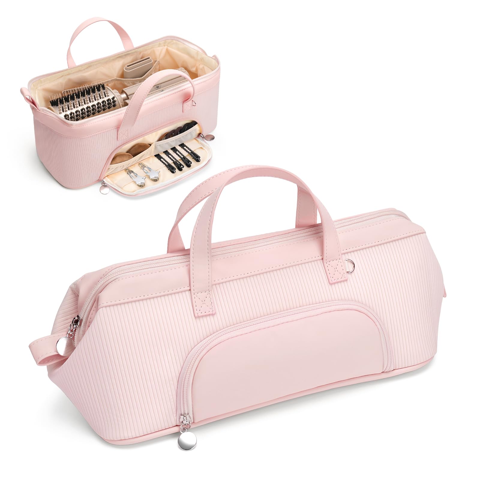 Lotour Travel Bag Case for Shark Flexstyle Styler/Dyson Airwrap, Hair Dryer Carrying Case, Portable Storage Bag for Hair Tools, with External Pocket,