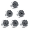 Alyvisun 6Pcs Self-Adhesive Tea Towel Holders, Round Bathroom Tea Towel Hooks Stick on Wall, Push in Suction Kitchen Holders for