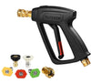 YAMATIC High Pressure Washer Short Gun with 5 Spray Nozzle Tips, Power Washer Spray Handle Replacement for Ryobi, Simpson, Craftsman, Greenworks, Troy
