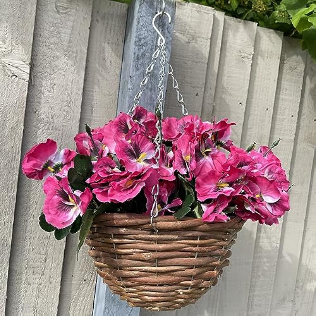 Garden 365 Artificial Pansy Flowers - Fake Plants for Outdoor or Indoor Use - Faux Flower Decorations with Fade Resistant Colour - POTS NOT INCLUDED (5 Pack - Pink)